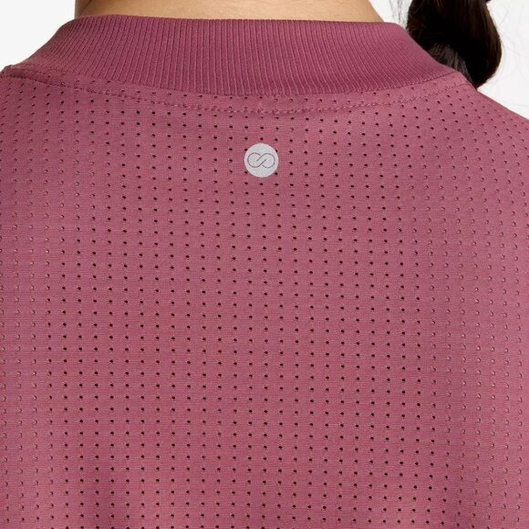 CALIA Women's Open Mesh Mock Neck Sleeveless Tank Mauveberry Size XL Pull Over - Picture 2 of 5